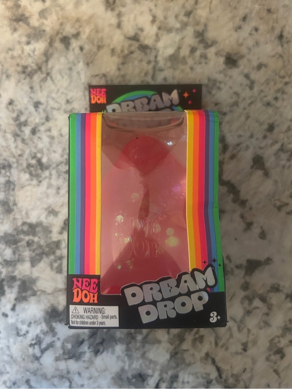 NeeDoh Dream Drop Pink Glitter Squishy Fidget Toy